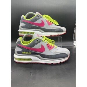 Nike Air Max Gray/Pink Casual Running Shoes Sneakers Youth 7Y or Womens 8.5